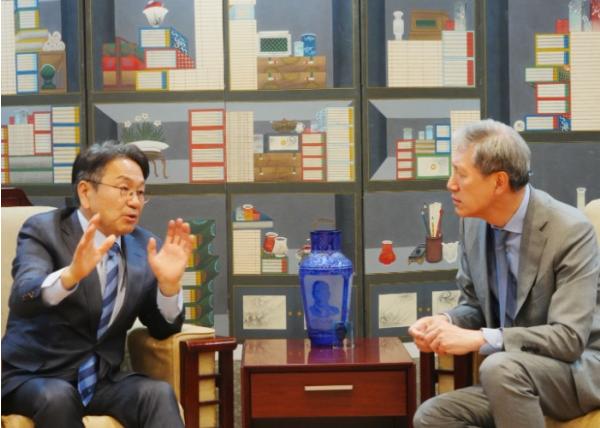 강기정 광주광역시장-노재헌 주중대사, 한중 교류협력 협의 기사 이미지